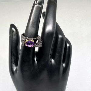 Brutalist 2.99ct Amethyst ring
